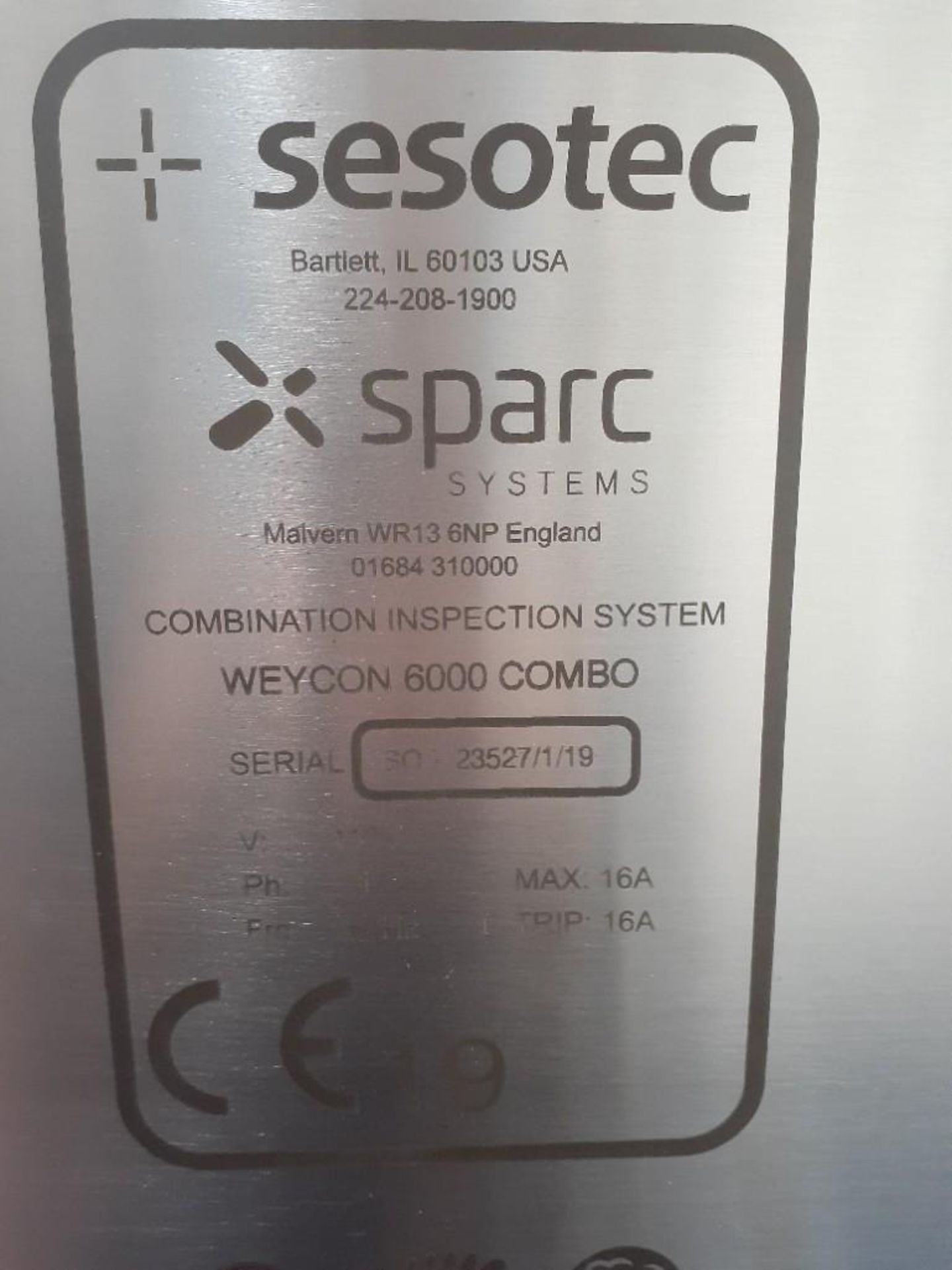 2019 SESOTEC S/S Combination Metal Detector and Checkweigher, Model ...