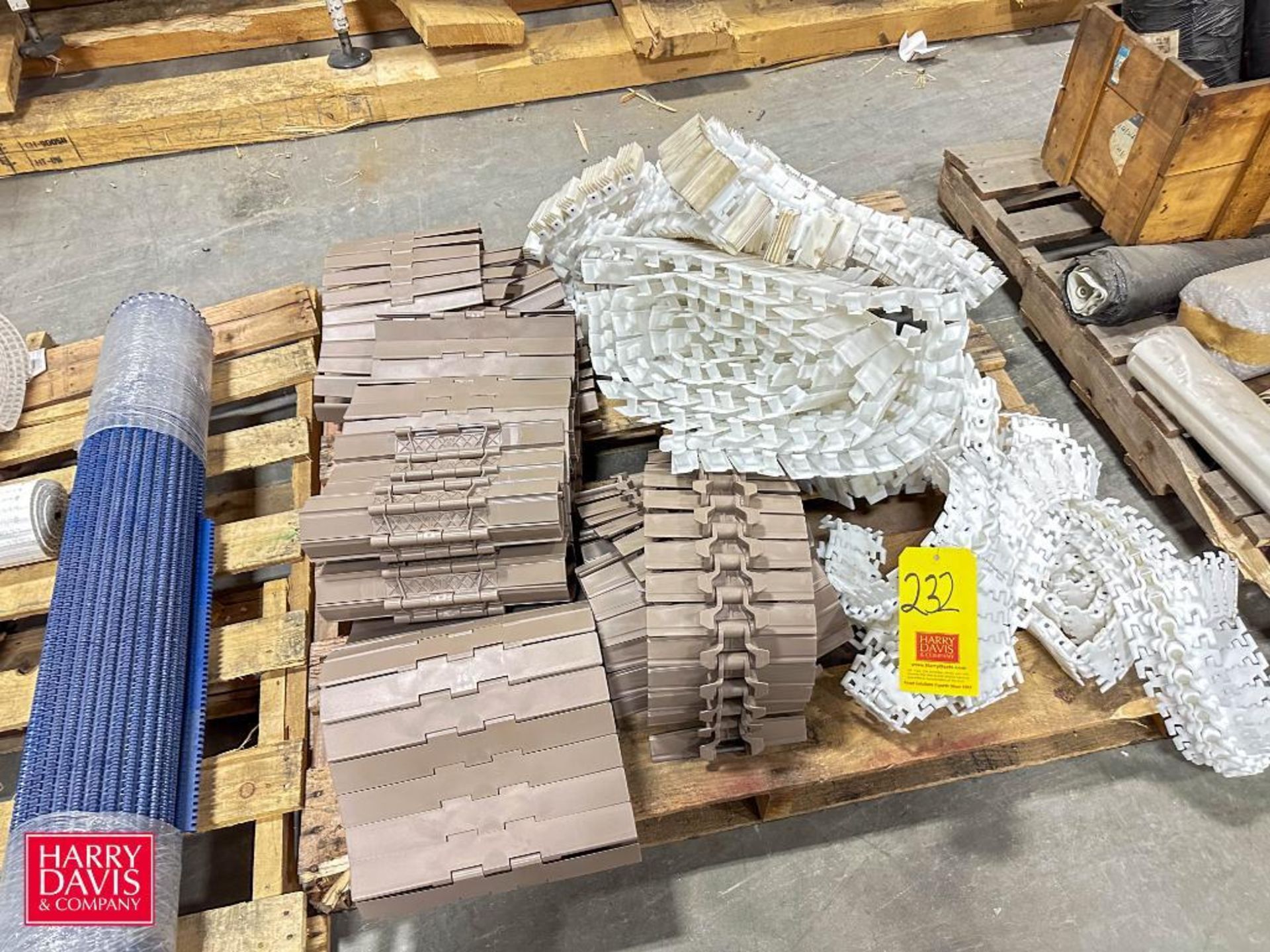 Pallet: Assorted Plastic Table Top Chain and Other Conveyor - Rigging Fee: $100