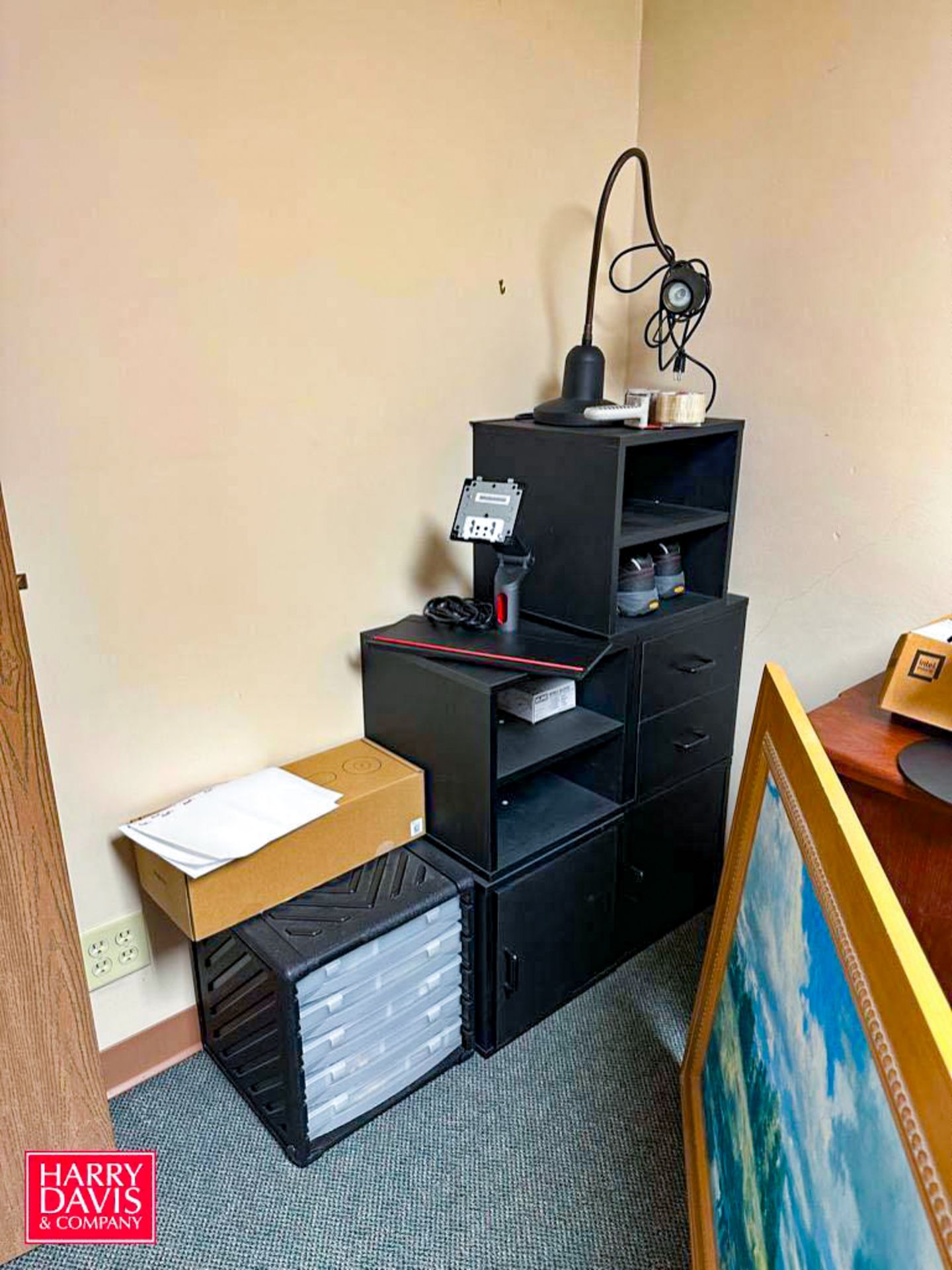 Desk, Chair, Lateral File Cabinet, Bookcase and Framed Print - Rigging Fee: $300 - Image 2 of 2