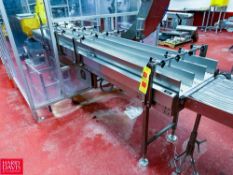 S/S Framed 4-Lane Conveyor: 10' x 18" with Roller Chain and Drive - Rigging Fee: $500