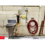 S/S Sink, Hot Water Station with Hose, Filter and Valves - Rigging Fee: $200