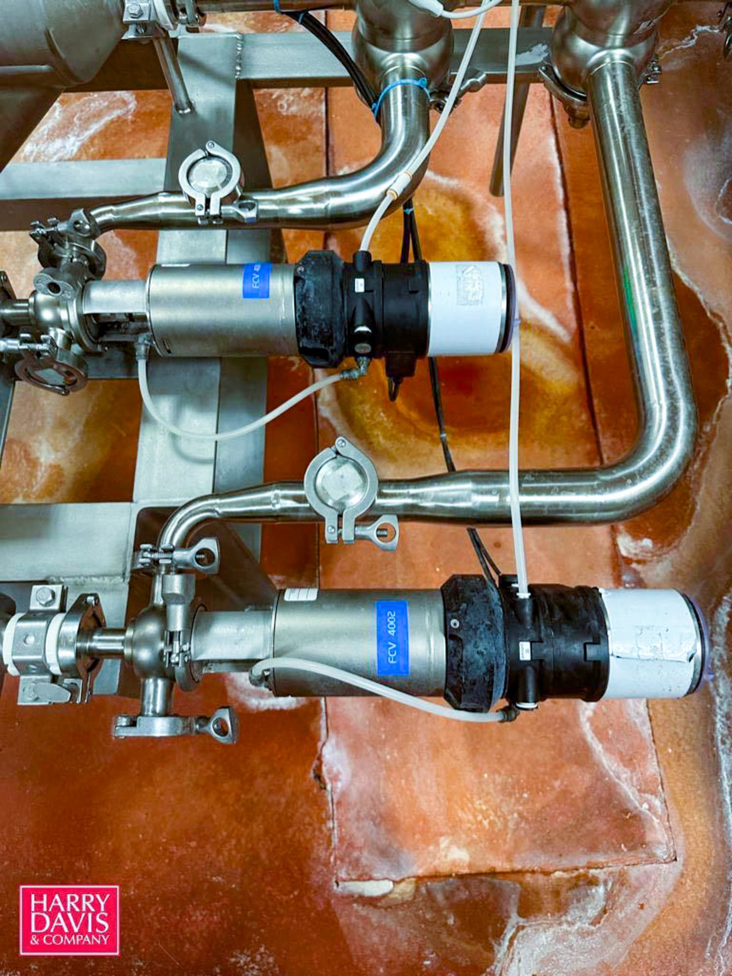 S/S Alfa Laval Air Valves with Control Tops and S/S Panel: Mounted on S/S Base - Rigging Fee: $375 - Image 2 of 3