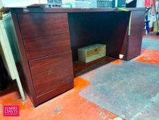 (2) Desks: 6’ x 3’ and 66” x 30" with Drawers - Rigging Fee: $100