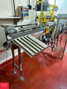 PCS S/S Framed Belt-Roller Conveyor: 6' x 7.5" with Drive and Adjustable Roller Rails - Rigging Fee: