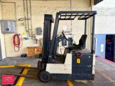 Crown 3,000 LB Capacity Electric Fork Truck, Model: 35RCTT - Rigging Fee: $450