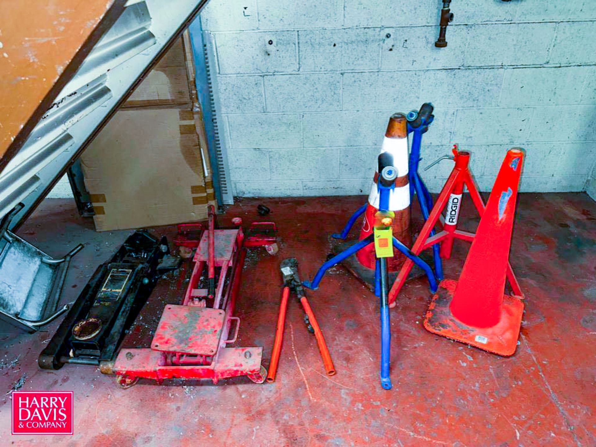 Pipe Stands, Floor Jacks and Safety Cones - Rigging Fee: $75