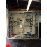 Pallet Racking Section: 9' x 8' and (2) Sliding Chain Link Fence Sections: 10' x 6'