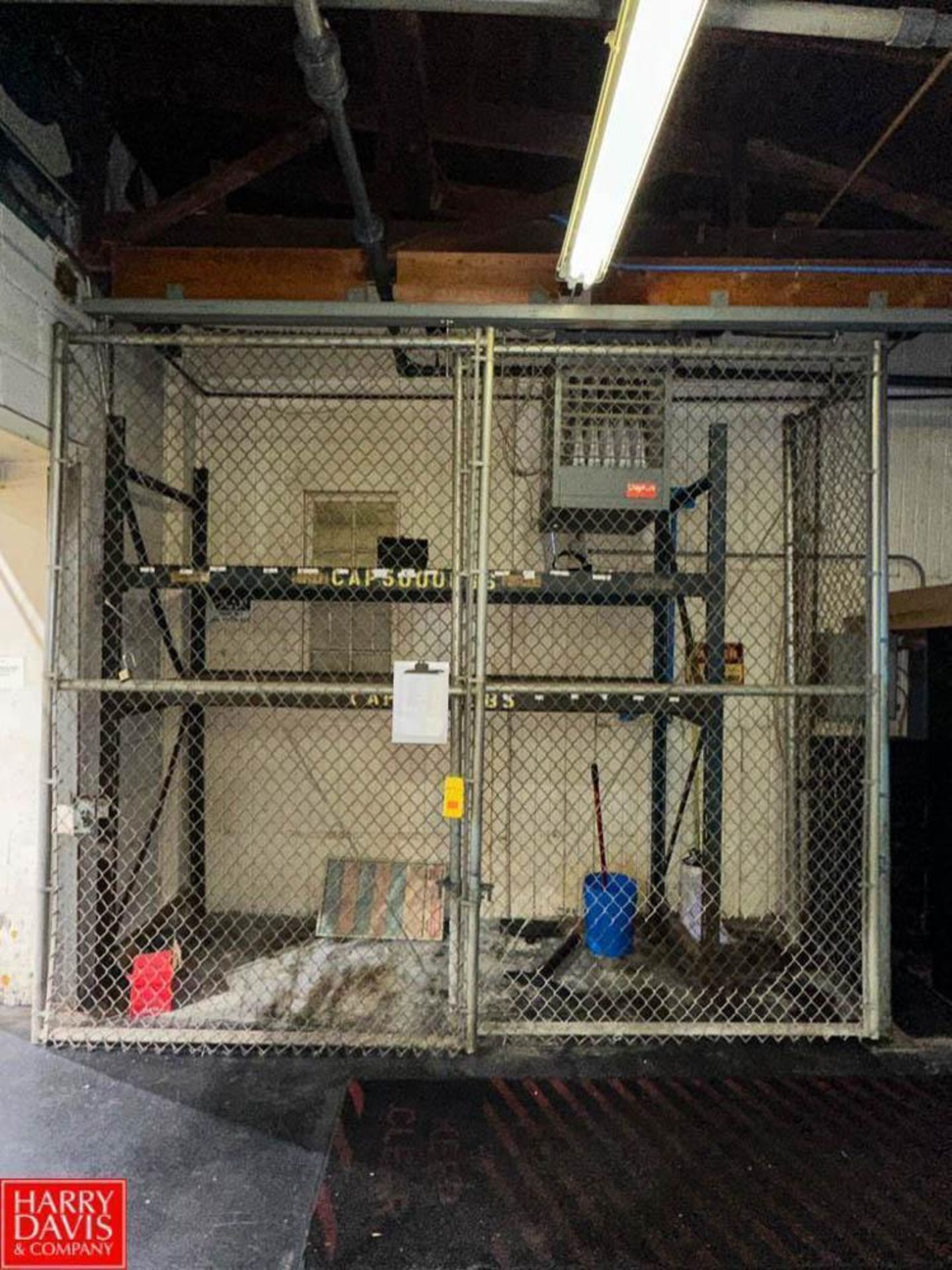 Pallet Racking Section: 9' x 8' and (2) Sliding Chain Link Fence Sections: 10' x 6'