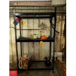 Shelf: 7' x 4' x 18", Dayton 1 HP Pump, Assorted Rope, Valve and Emergency Shower Parts