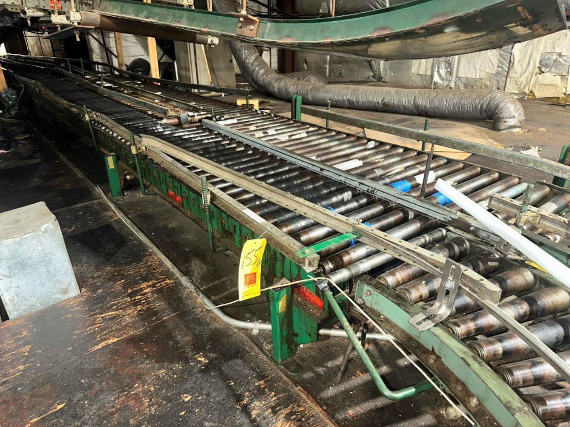 Rapistan Roller Conveyor: 17' x 40" with Drive and (2) Gravity Fed Roller Conveyor Sections: 21'