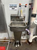 S/S Hand Sink with Foot Controls and Emergency Eye Wash Station - Rigging Fee: $100