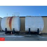 10,000 Gallon Steel Horizontal Tank on Steel Frame (Subject to Seller's Confirmation)