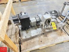 APV Positive Displacement Pump, Size: R6 with Nord 5 HP 1,755 RPM Motor: Mounted on S/S Base