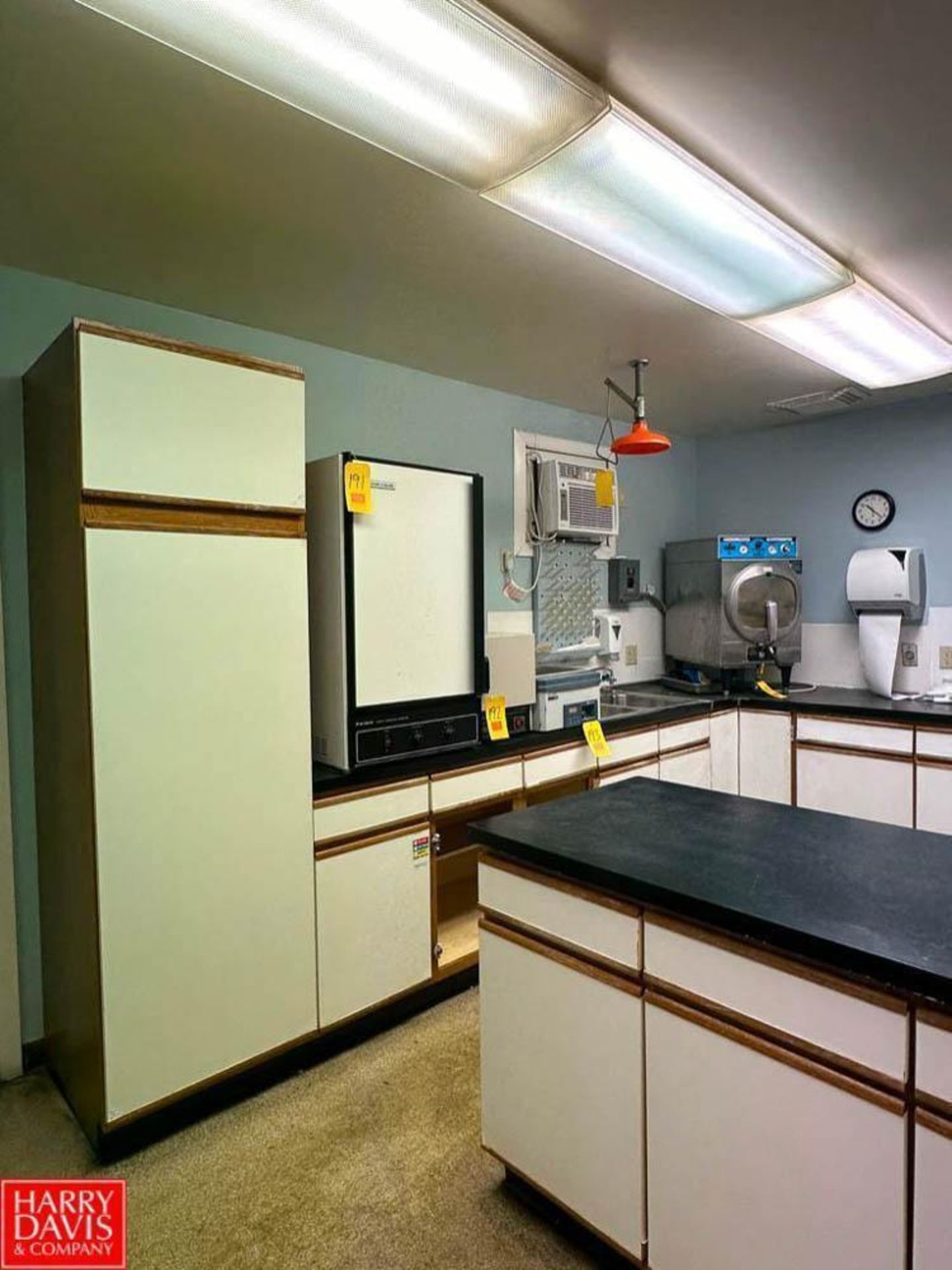 Lab Countertops with Drawers, Cabinets, Wall-Mounted Cabinet and S/S 2-Basin Sink - Rigging Fee: $75 - Image 2 of 6