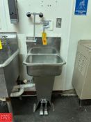 S/S Hand Sink with Foot Controls and Emergency Eye Wash Station - Rigging Fee: $100