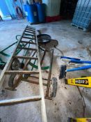 Drum Tray, (2) Drum Dollies and Aluminum Ladder: 10' (Subject to BULK BID: Lot 400)