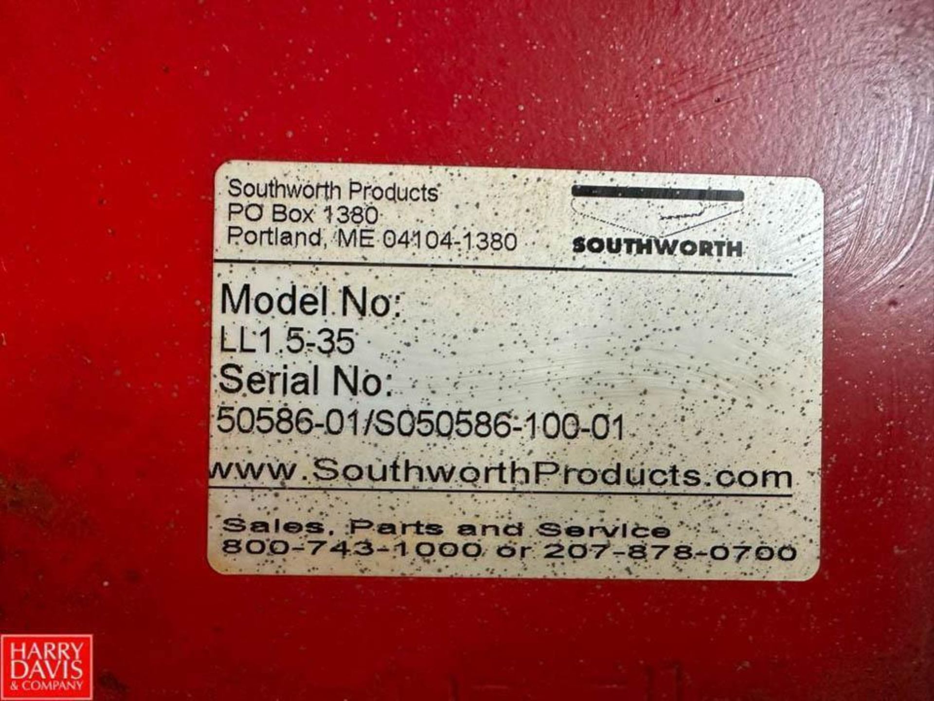 Southworth 1,500 LB Capacity Pallet Lift, Model: LL1.5-35 with S/S Stand - Image 2 of 2