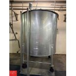 700 Gallon Portable S/S Tank with Vertical Agitation and Hinged Lid - Rigging Fee: $975