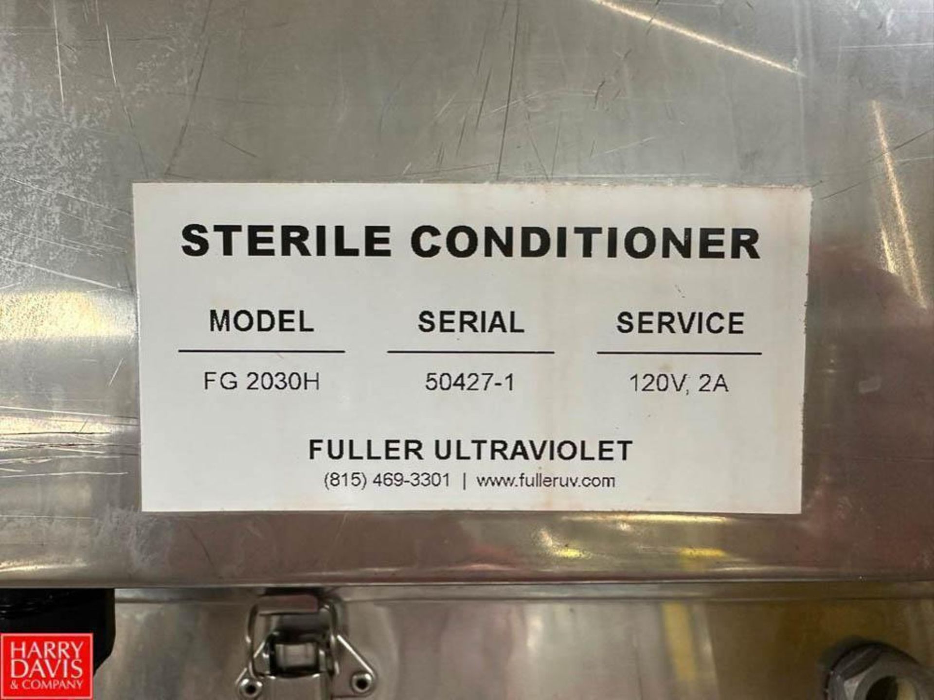 Fuller Ultraviolet Light, Model: FG-2030H, S/N: 50427-1 - Rigging Fee: $140 - Image 3 of 3