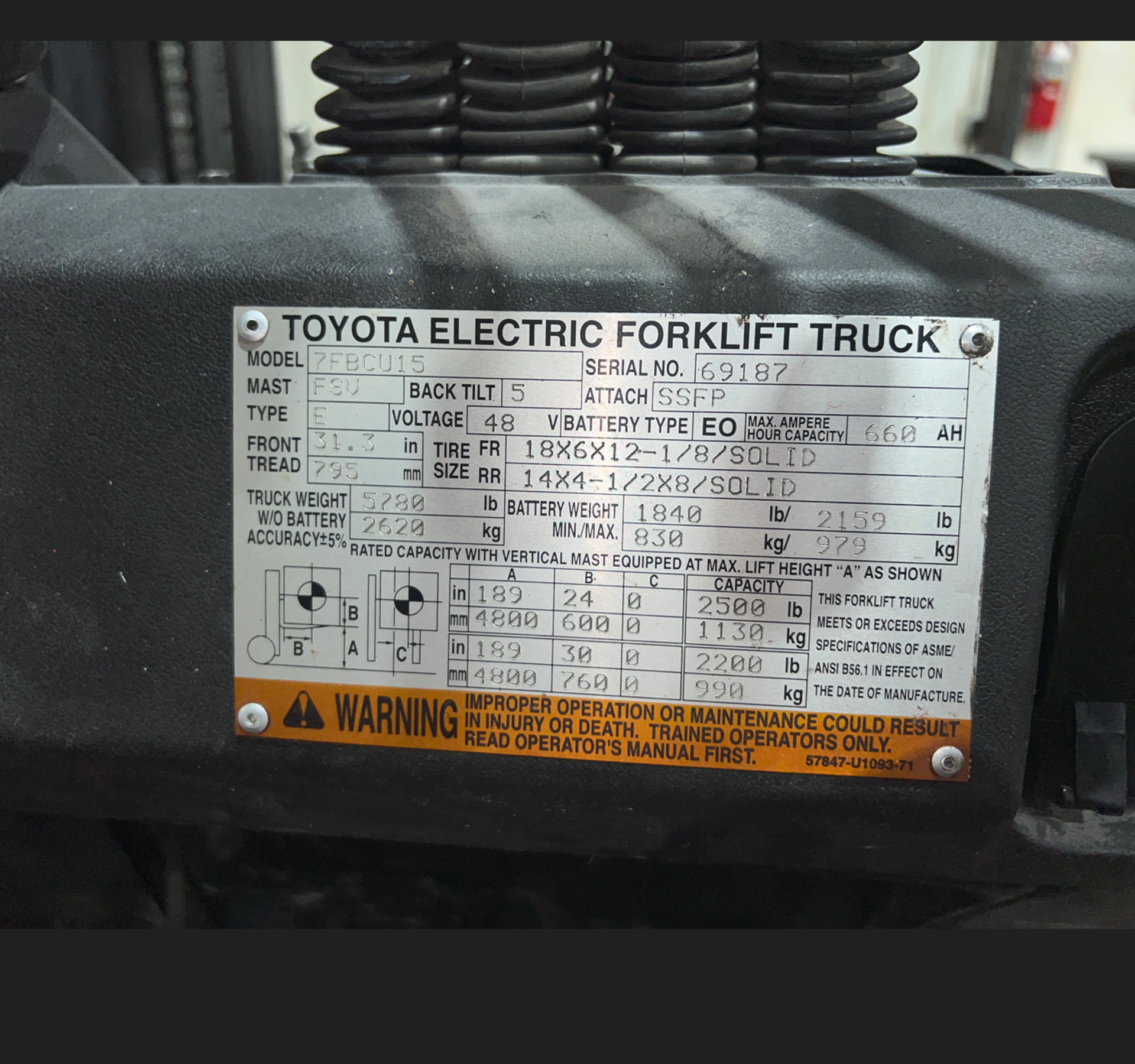 Toyota Electric Side Shift Forklift Truck with Adjustable Forks (Subject to Seller's Confirmation) - Image 6 of 13