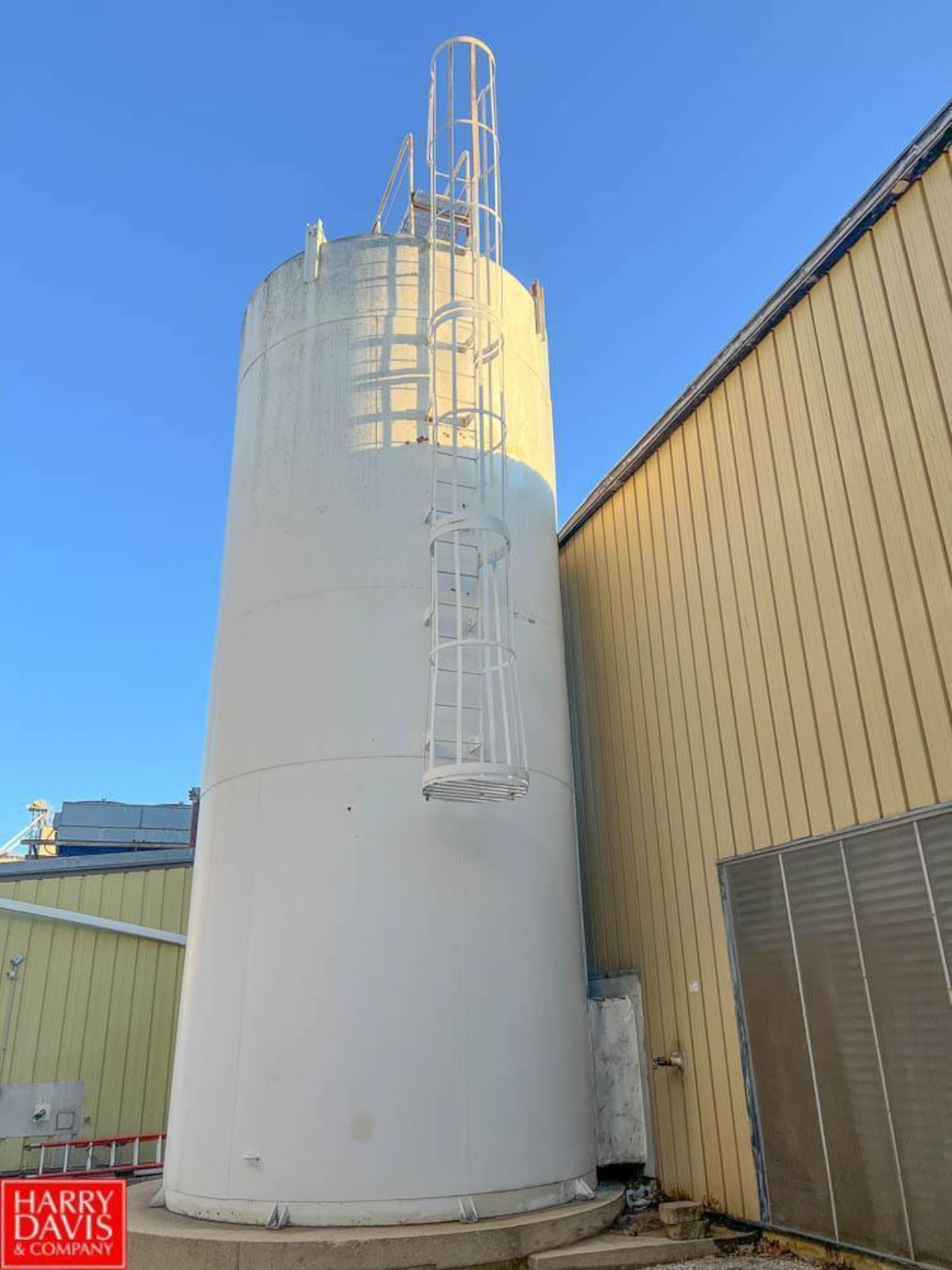 Crepaco 15,000 Gallon Jacketed S/S Silo, S/N: B1160 with Sensor, Gauge, Valves and Pump