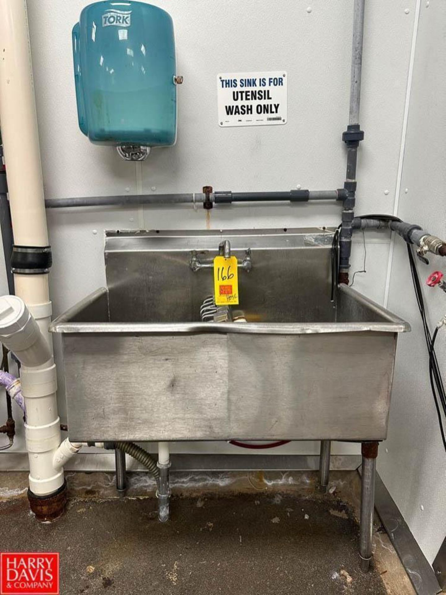 2-Basin S/S Sink with Hose Station and Sprayer - Rigging Fee: $250