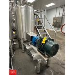 150 Gallon S/S Tank with 15 HP Horizontal Paddle Agitation: Mounted on S/S Skid