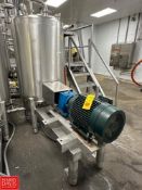 150 Gallon S/S Tank with 15 HP Horizontal Paddle Agitation: Mounted on S/S Skid