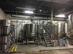 15 BBL Brewhouse System with Mash/Lauter Tun, Boil Kettle, Plate Heat Exchanger, Balance Tank