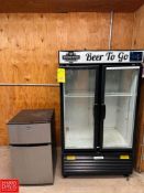 Metalfrio Glass Front Display Refrigerator and Willz Mini Refrigerator/Freezer - Rigging Fee: $150