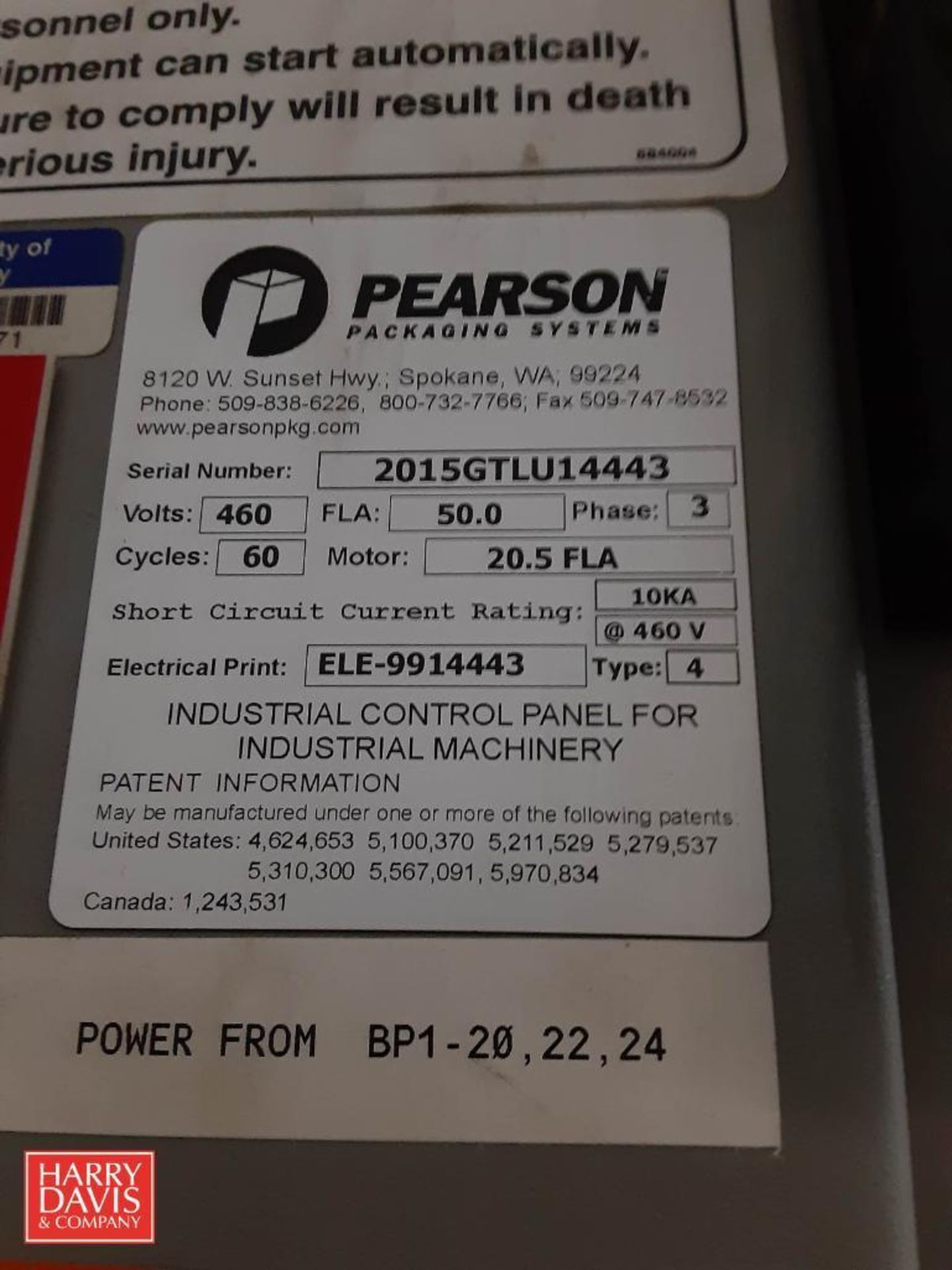 Pearson Case Packer, Model: GTLU, S/N: 2015GTLU14443 with Allen-Bradley Panelview Plus 1000 Operator - Image 6 of 12