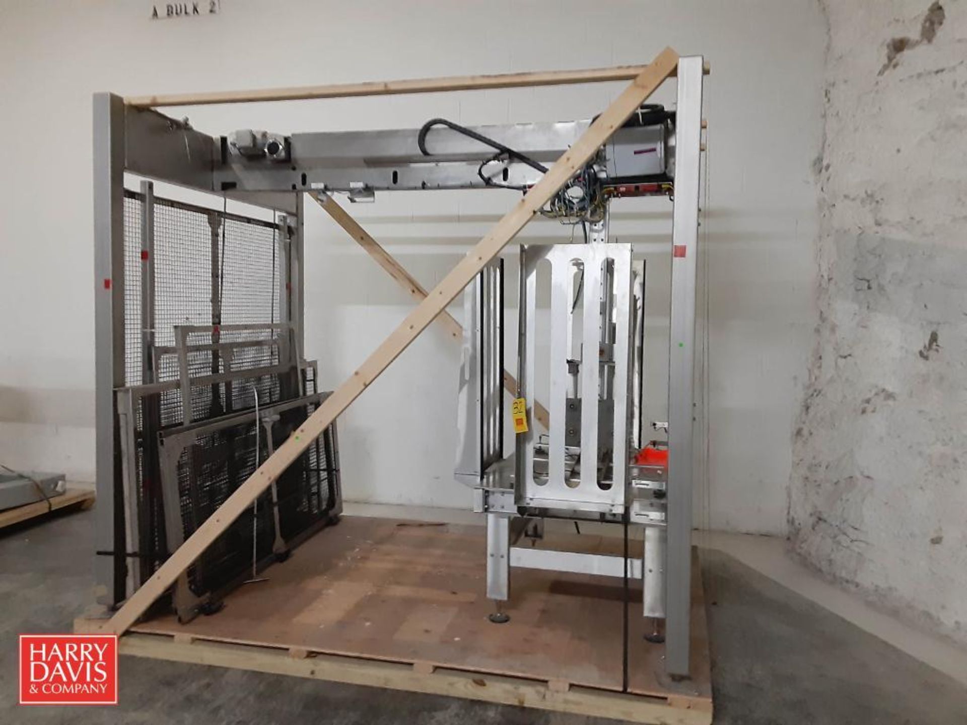 S/S Slip Sheeter System with Safety Cage: 114" Length x 80" Width x 102" Height
