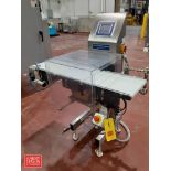 METTLER TOLEDO High Speed Check Weigher, Model: XE3, S/N: 10047411  with In-Feed and Discharge