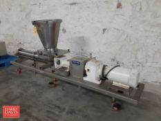 Moyno Progressive Cavity Pump Skid, Model: FC2HSSE3SAA, S/N: C04053601 with S/S Product Hopper