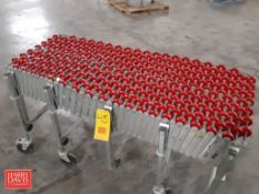 Nestaflex Accordian Style Stretchable Portable Roller Conveyor: 24" Width x 30" Height: Mounted on