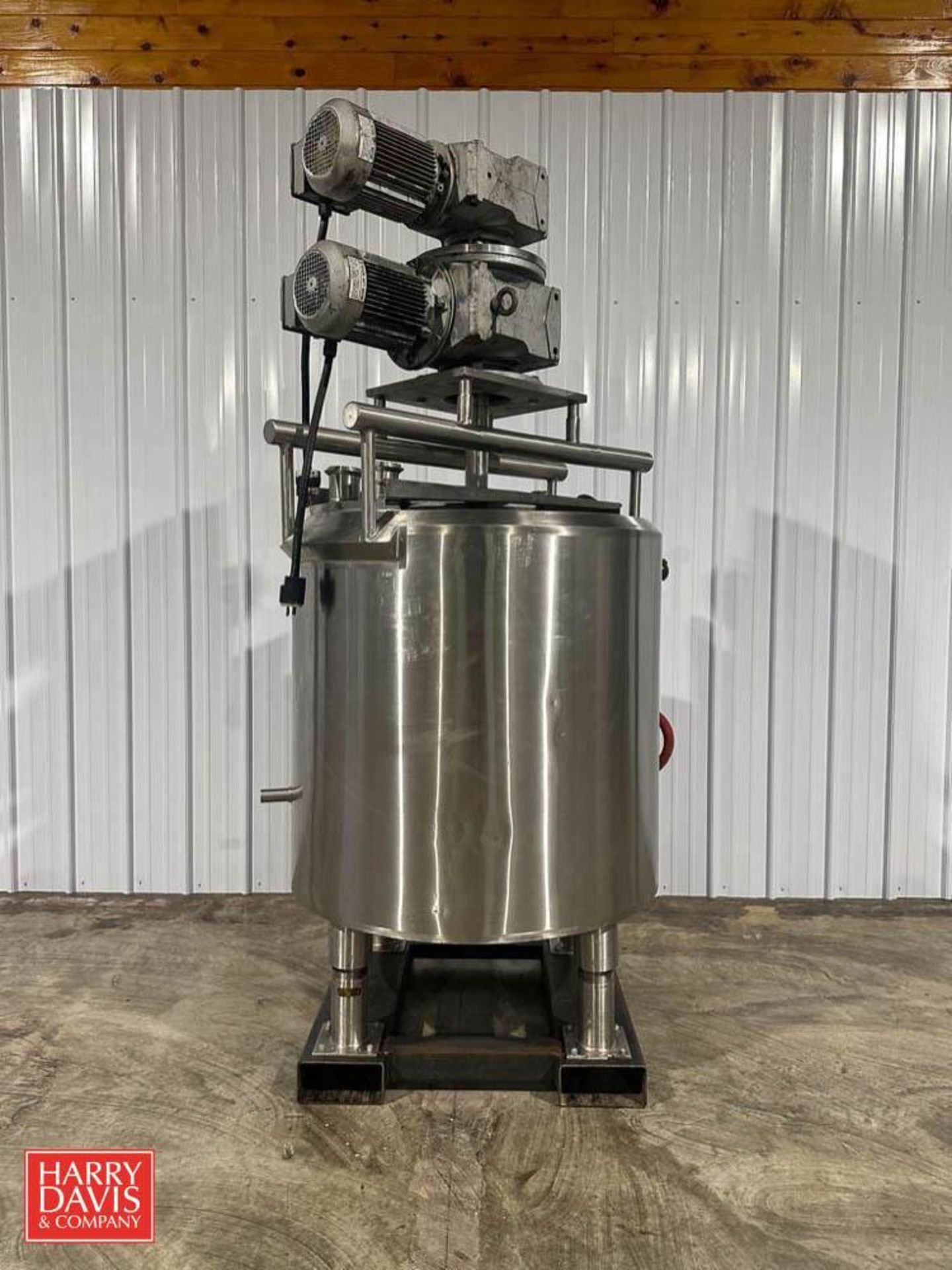 200 Gallon Jacketed S/S Tank with Dual-Vertical Scrape Agitation - Rigging Fee: $500