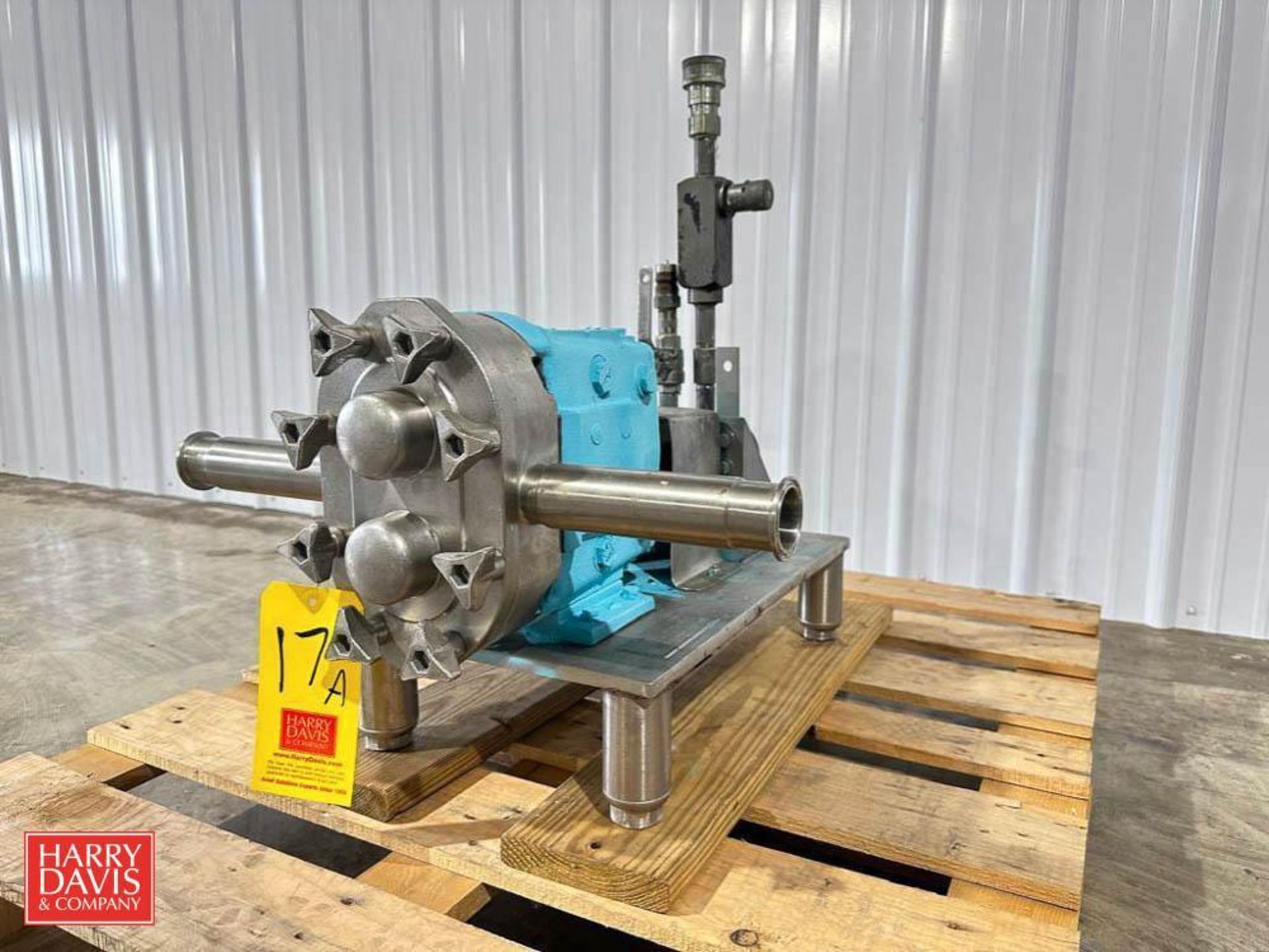 Waukesha Cherry-Burrell Positive Displacement Pump Head: Mounted on S/S Stand - Rigging Fee: $200