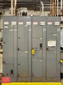 GE 8000 600/600 Amp Motor Control Center, S/N: 595X0812E01 with (7) Disconnects