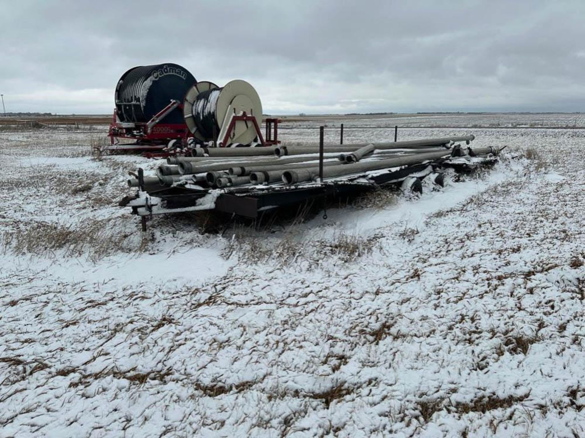 Trailer with Steel and Flexible Irrigation Pipe - Rigging Fee: $1,500