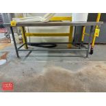 S/S Topped Table: 76” x 31" x 31” - Rigging Fee: $75