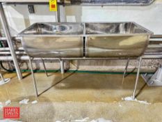 4' S/S COP Trough with 2-Compartments, Assorted S/S Elbows, Reducer and Fitting