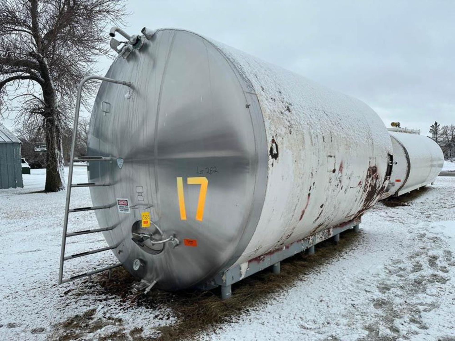 Crepaco 6,000 Gallon Jacketed S/S Horizontal Tank, S/N: 3994 - Rigging Fee: $3,000