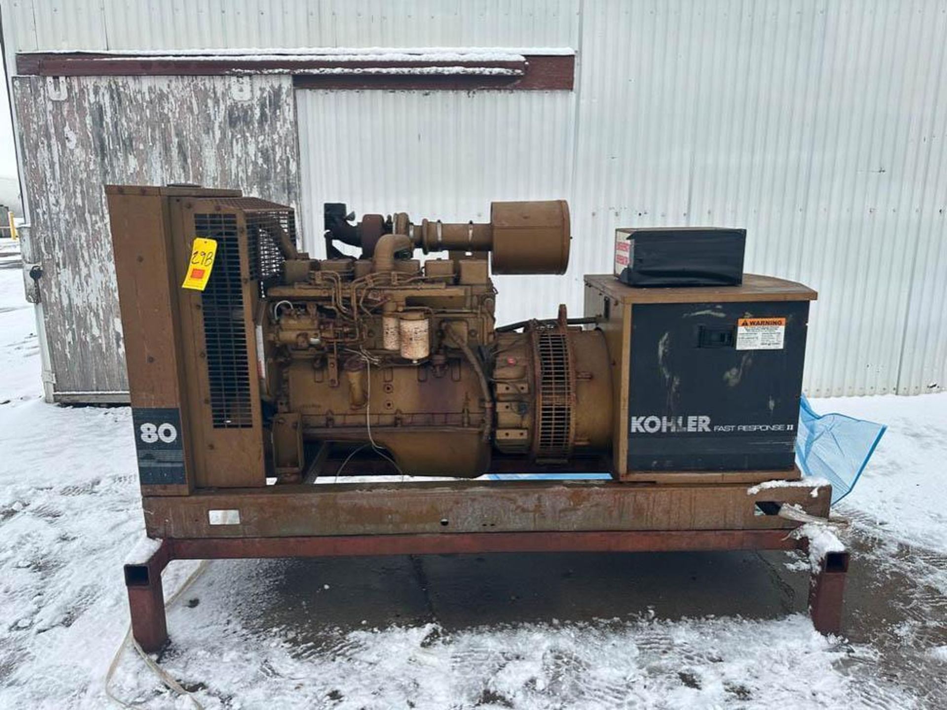 Kohler Fast Response II Emergency Generator, 80 KVA, Diesel - Rigging Fee: $1,000