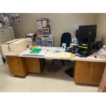 (2) 4-Drawer File Cabinets, Desktop and Chair - Rigging Fee: $300