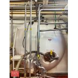 3,500 Gallon Horizontal S/S Tank with Vertical Agitation, Valve and Gauge - Rigging Fee: $4,000