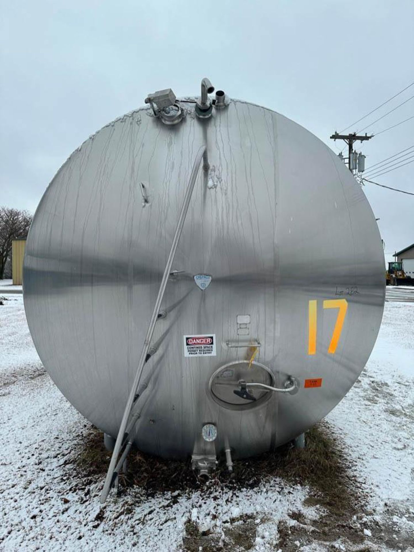 Crepaco 6,000 Gallon Jacketed S/S Horizontal Tank, S/N: 3994 - Rigging Fee: $3,000 - Image 2 of 3