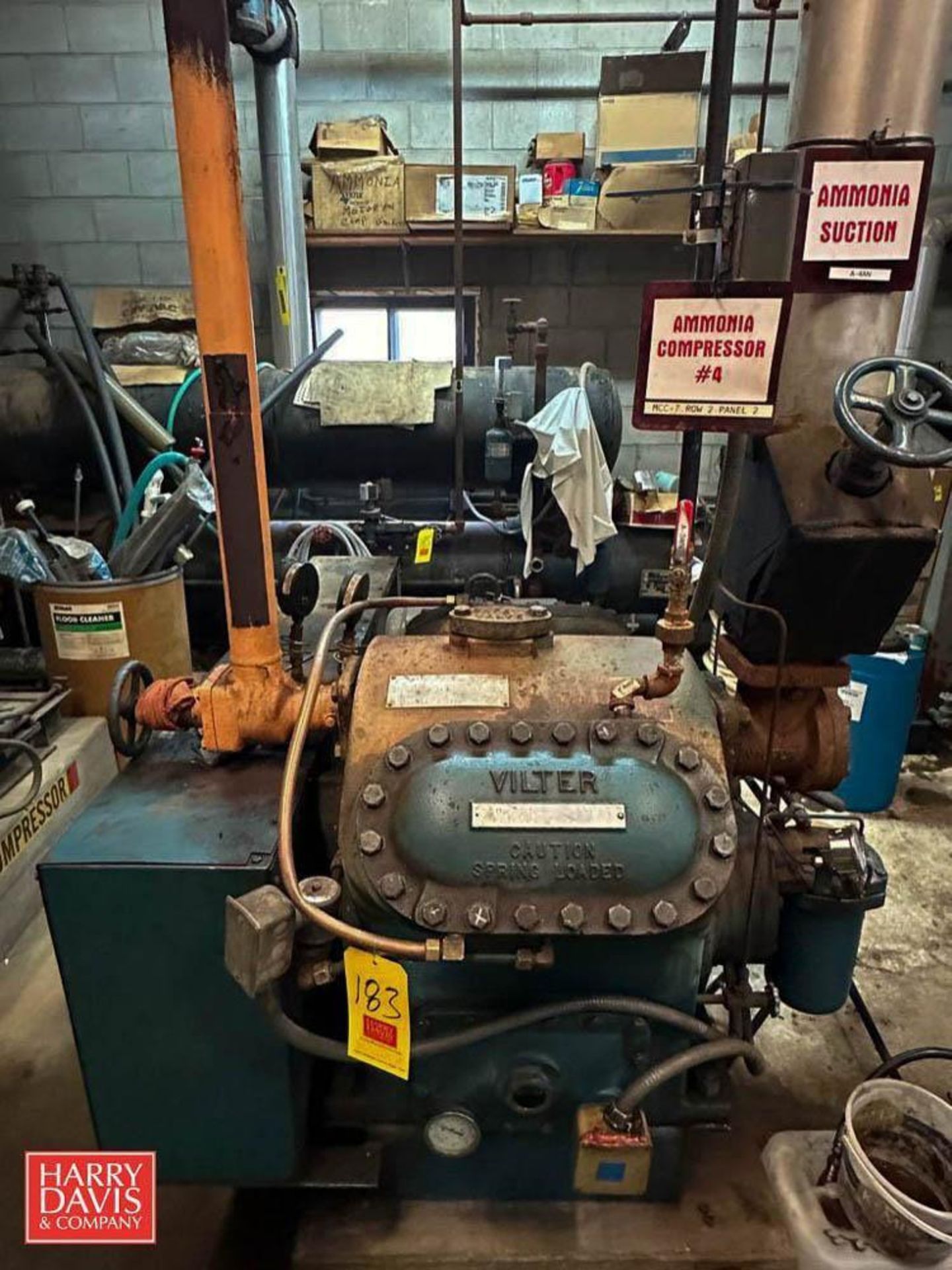 Vilter 4-Cylinder 75 HP Ammonia Compressor, Model: VMC 450XL - Rigging Fee: $3,500 - Image 2 of 2