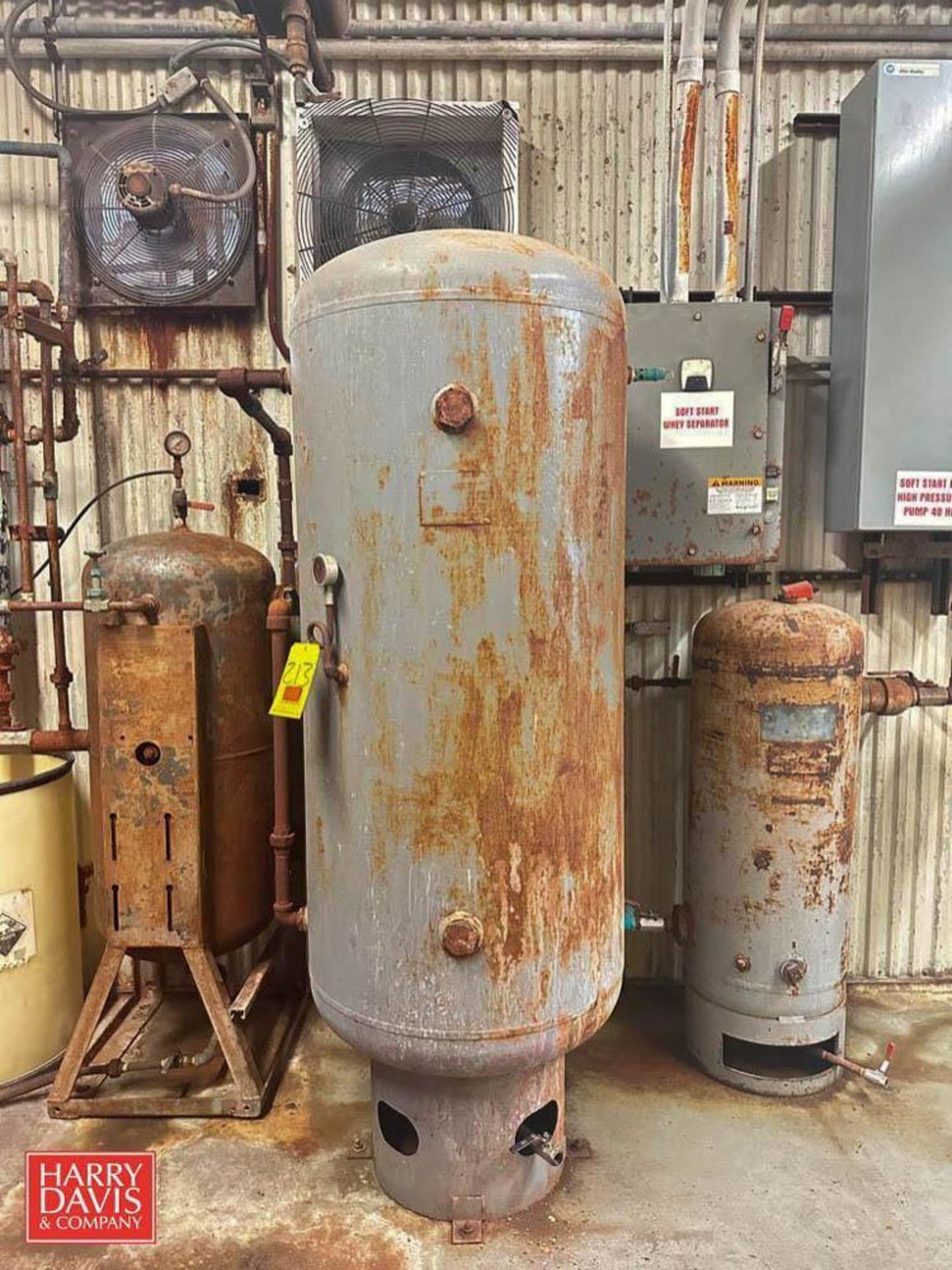 2013 Silvan Vertical 200 PSI @ 450° F Air Receiver with Expansion Tank - Rigging Fee: $400