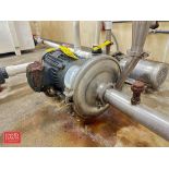 Centrifugal Pump with 7.5 HP 1,760 RPM Motor: Mounted on Base - Rigging Fee: $150