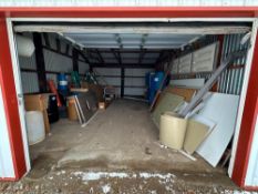Assorted Doors, Plywood, Barrels and 6' A-Frame Ladder - Rigging Fee: $350